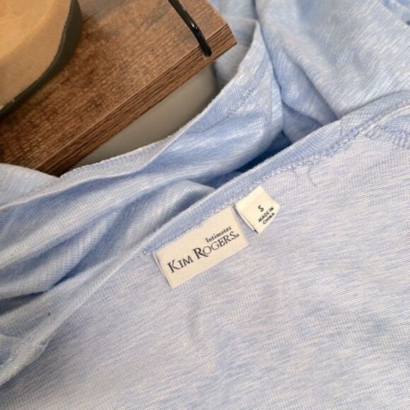 Kim Rogers Intimates Ultra Soft Baby Blue Sleep Cardigan Wrap Size Small - Picture 4 of 4
